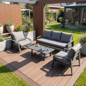 Gartenlounge Lincoln 5-Sitzer Sessel-Sofa