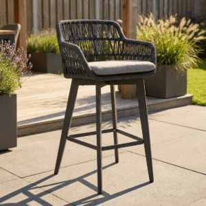 Barstuhl Bali Anthrazit Barhocker Garten – 8571A