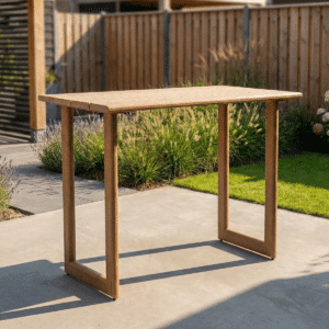 Bartisch Santiago 140 cm Aluminium Holzoptik