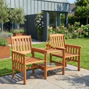 Gartenbank Tête-à-Tête SenS-Line Memphis Naturbraun Hartholz
