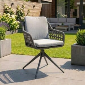 Gartensessel Sevilla Drehbar Anthrazit Relax Dining Kreuzfuß