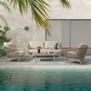 Gartenlounge SenS-Line Carlijn de Luxe Stuhl-Bank Aluminium – BK82438