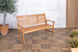 Gartenbank SenS-Line Tropical 3-Sitzer Naturbraun Hartholz