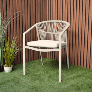 Gartensessel Valencia Warmweiß Relax Dining (stapelbar)