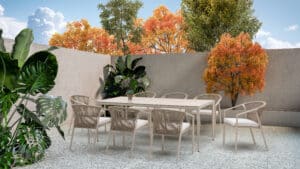 Gartentisch Vienna Warmweiß 200 cm Dining Esstisch