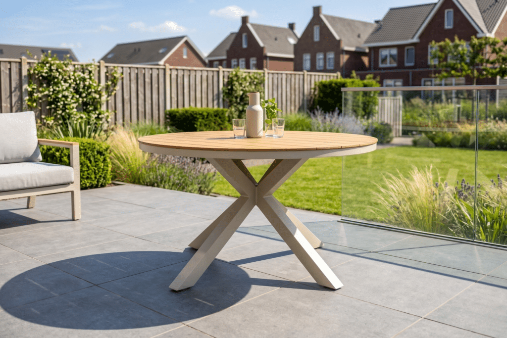 Runder oder rechteckiger Gartentisch