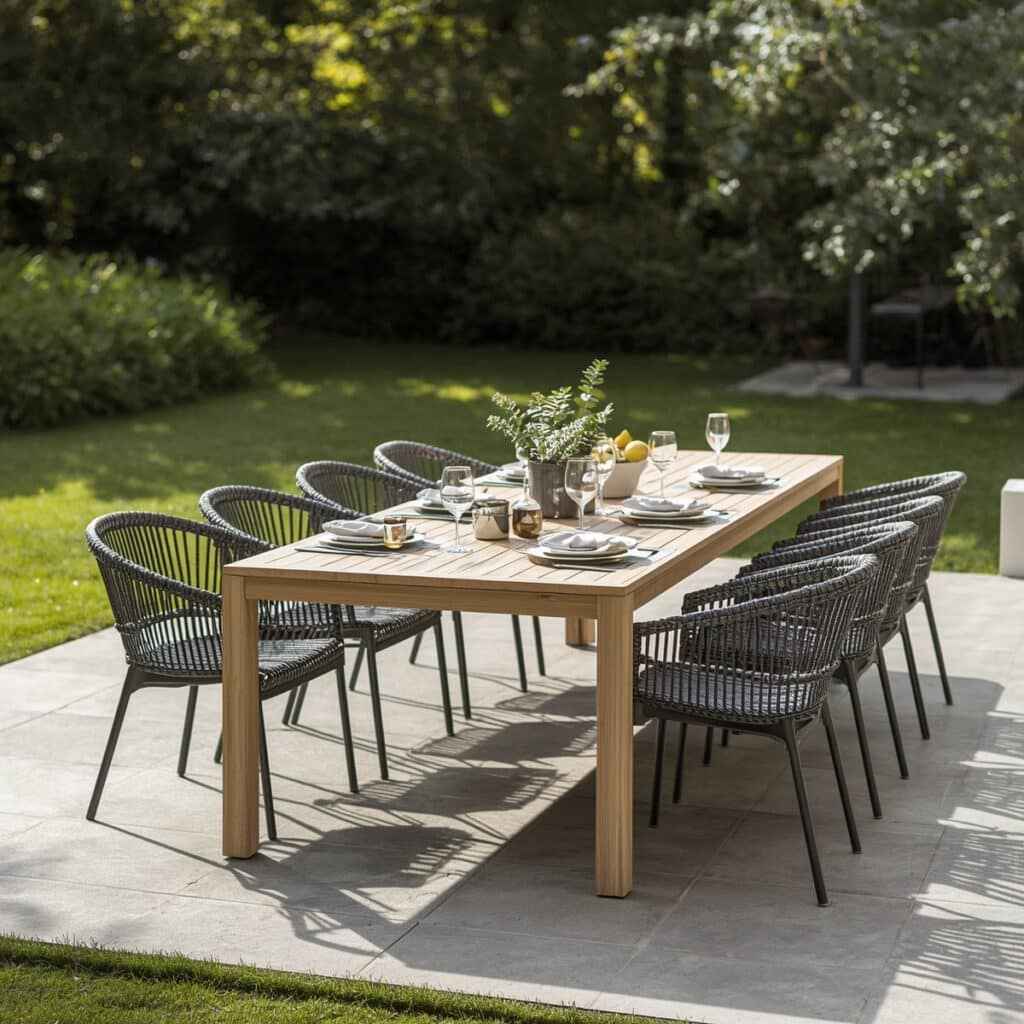 Wie viele Stühle passen wirklich an deinen Gartentisch